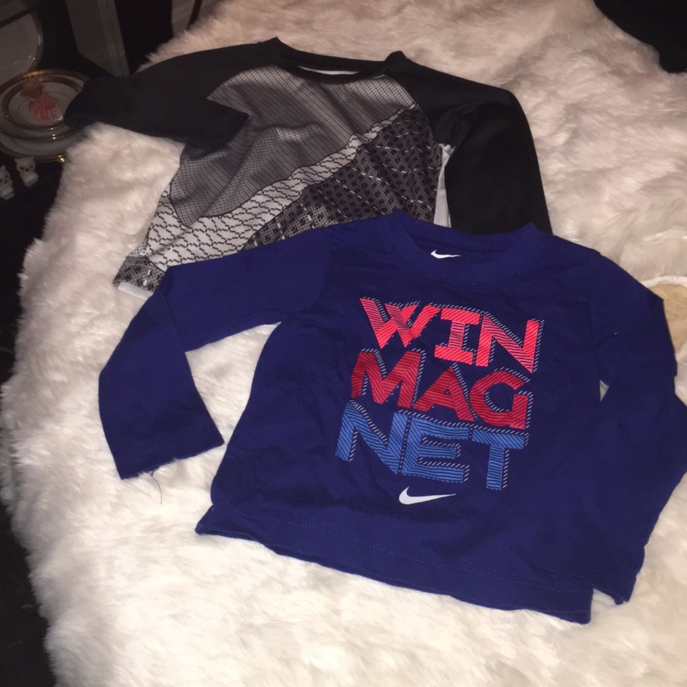 Lot of 2 long sleeve Nike shirts 2T